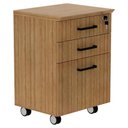 Ver imagem 1 de Gaveteiro Pasta Suspensa 2 Gavetas Rodízios e Chave 46 Cm Me4196 Amendoa Tecno Mobili Amendoa