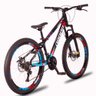 Bicicleta Freeride Aro 26 Quadro 13 Alumínio 21v Freio a Disco Mecânico Azul Vermelho - Dropp - 3