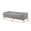 Ver imagem 4 de Sofá Cama 2 Lugares Living M-157 Veludo Martins Cinza