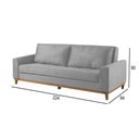Ver imagem 3 de Sofá Cama 2 Lugares Living M-157 Veludo Martins Cinza