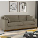 Ver imagem 1 de Sofá Slim Living Vintage 3 Lugares 220cm em Linho Arte Cúbica Estofados