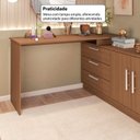 Ver imagem 6 de Cômoda com Penteadeira com 3 Gavetas e 2 Portas American Marrom/Freijó