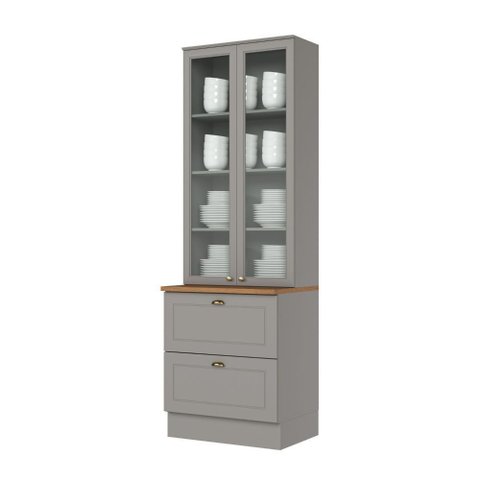Cristaleira Henn Americana 2 Portas 2 Gavetas Sd C357-05