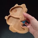 Ver imagem 6 de Prato Infantil Criança Bebê com Colher e Ventosa Home&co Dinossauro Bambu 3x18x18cm Natural