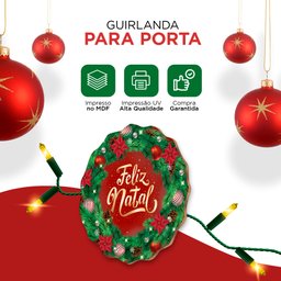 Tradição em Sua Decoração Natalina -guirlanda de Natal - Festas/natal/papai Noel/portas - 5