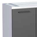 Ver imagem 4 de Gabinete de Aço para Pia 140cm Juno/apolo 4 Gavetas Cozimax Preto