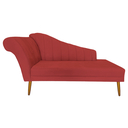Ver imagem 1 de Recamier Divã Pés Palito para Sala Cecilia 1.60cm Corano Vermelho - Incasa Decor