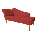 Ver imagem 3 de Recamier Divã Pés Palito para Sala Cecilia 1.60cm Corano Vermelho - Incasa Decor