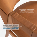 Ver imagem 6 de Kit 4 Cadeiras de Jantar Estofadas em Madeira Maciça e Courino Hibisco