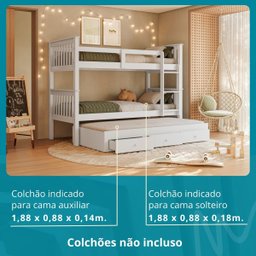 Treliche Solteiro Madeira Maciça Reforçada Cama Aux Gavetas - 4