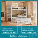 Ver imagem 4 de Treliche Solteiro Madeira Maciça Reforçada Cama Aux Gavetas