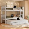 Treliche Solteiro Madeira Maciça Reforçada Cama Aux Gavetas - 3