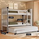 Ver imagem 2 de Treliche Solteiro Madeira Maciça Reforçada Cama Aux Gavetas