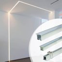 Ver imagem 7 de Perfil Fita Led Embutir 2 Metros 36x27mm Alumínio Difusor Fosco Rls1