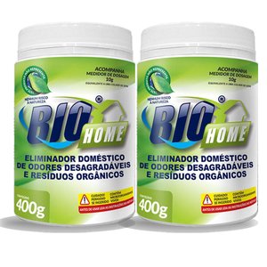 Limpa Fossa e Caixa de Gordura - Biohome 400g Kit 2
