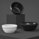 Ver imagem 2 de Cumbuca de Plástico 500ml Preto 14x6cm Servir Shimeji Sorvete Sopa Sobremesa Caldo Uno Coza