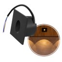 Ver mais imagens de Embutido Led 3w Balizador Parede Quadrado Bco Quente - Preto - Preto