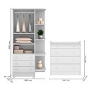 Ver imagem 4 de Conjunto Completo para Quarto de Bebê Cômoda Roupeiro e Berço com Colchão Doce Sonho Branco Qmovi