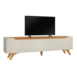 Rack para TV até 75 Polegadas 100% MDF  4 Portas 220cm Pés em Madeira Maciça Grécia - 13