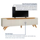 Ver imagem 7 de Rack para TV até 75 Polegadas 100% MDF 220cm Pés em Madeira Maciça 4 Portas Grécia Bege