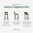 Ver imagem 3 de Kit 6 Bancos para Bancada Cozinha Gourmet Junco Cappuccino Balcão Ilha Banqueta 60cm Itagold
