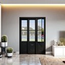 Ver imagem 2 de Porta de Aço de Correr Lateral com Postigo e Grade Quadrada 3 Folhas 213x150cm Facilitá Lucasa