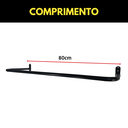 Ver imagem 4 de Duas Araras Fixas de Parede 80cm Aço Estrutura Reforçada Lojas Closets Ambientes Residenciais