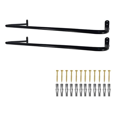 Duas Araras Fixas de Parede 80cm Aço Estrutura Reforçada Lojas Closets Ambientes Residenciais