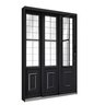 Porta de Aço de Correr Lateral com Postigo e Grade Quadrada 3 Folhas 213x150cm Facilitá Lucasa - 1