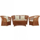 Ver imagem 1 de Kit Sofá Poltronas e Mesa Flórida em Alumínio Trama Original