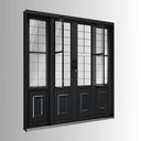 Ver imagem 2 de Porta de Aço de Correr com Postigo e Grade Quadrada 4 Folhas 213x200cm Facilitá Lucasa