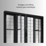 Porta de Aço de Correr com Postigo e Grade Quadrada 4 Folhas 213x200cm Facilitá Lucasa - 8