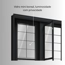 Ver imagem 5 de Porta de Aço de Correr com Postigo e Grade Quadrada 4 Folhas 213x200cm Facilitá Lucasa