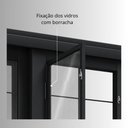 Ver imagem 4 de Porta de Aço de Correr com Postigo e Grade Quadrada 4 Folhas 213x200cm Facilitá Lucasa