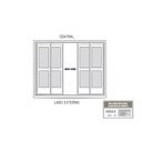 Ver imagem 2 de Porta de Aço de Correr com Postigo e Grade Mosaico 4 Folhas 213x200cm Facilitá Lucasa