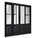 Ver imagem 1 de Porta de Aço de Correr com Postigo e Grade Mosaico 4 Folhas 213x200cm Facilitá Lucasa