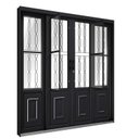 Ver imagem 2 de Porta de Aço de Correr com Postigo e Grade Mosaico 4 Folhas 213x200cm Facilitá Lucasa