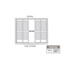 Ver imagem 3 de Porta de Aço de Correr com Postigo e Grade Mosaico 4 Folhas 213x200cm Facilitá Lucasa