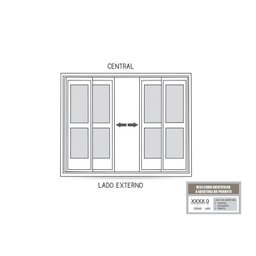 Porta de Aço de Correr com Postigo e Grade Mosaico 4 Folhas 213x200cm Facilitá Lucasa - 3 Porta de Aço de Correr com Postigo e Grade Mosaico 4 Folhas 213x200cm Facilitá Lucasa - 3