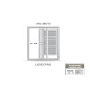 Ver imagem 2 de Porta de Aço Balcão Flex 214x150cm com Vidro 3 Folhas Facilitá Lucasa