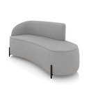 Ver imagem 1 de Sofá 3 Lugares Orgânico 180cm Pé Ferro Preto Morgan Suede Cinza D03 - D’Rossi