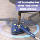 Ver imagem 7 de Rodo Triângulo Mop Giratório 360 Para Piso Lava E Seca Pano C/ 1 pano Microfibra