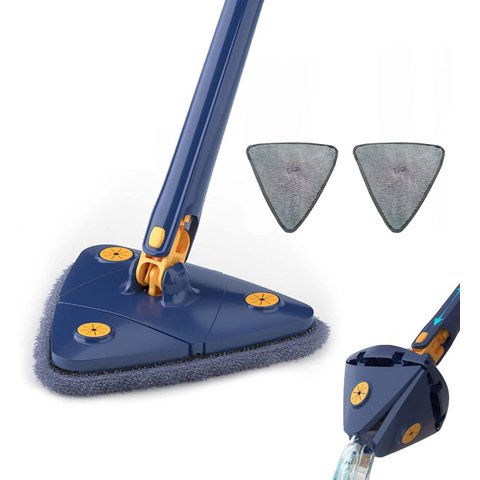 Rodo Triângulo Mop Giratório 360 Para Piso Lava E Seca Pano C/ 1 pano Microfibra