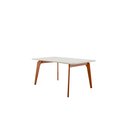 Ver imagem 2 de Conjunto Sala de Jantar Mesa Paris Madeira Maciça 140x80cm Tampo Retângular Vidro Off White com 4 Ca