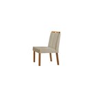 Ver imagem 3 de Conjunto Sala de Jantar Mesa Paris Madeira Maciça 140x80cm Tampo Retângular Vidro Off White com 4 Ca