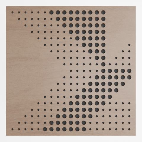 Painel Acústico Absorvedor Decorativo Skal03 60x60mm Maestra:nogal