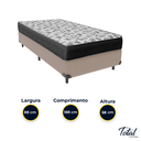 Ver imagem 3 de Cama Box Solteiro Bege e Colchão Iso 100 D33 Ortobom
