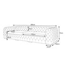 Ver imagem 2 de Sofá 4 Lugares Gênova 280cm Couro Preto - Gran Belo