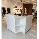 Ver imagem 2 de Balcão Caixa e Recepção 100% Mdf Lojas e Comércios Branco - Suprema Móveis