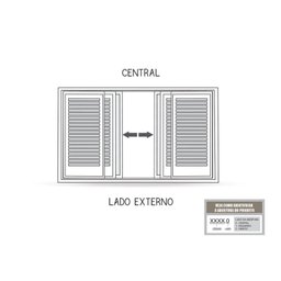 Janela de Aço Veneziana Flex com Grade Quadrada 6 Folhas 100X150cm Facilitá Lucasa - 3